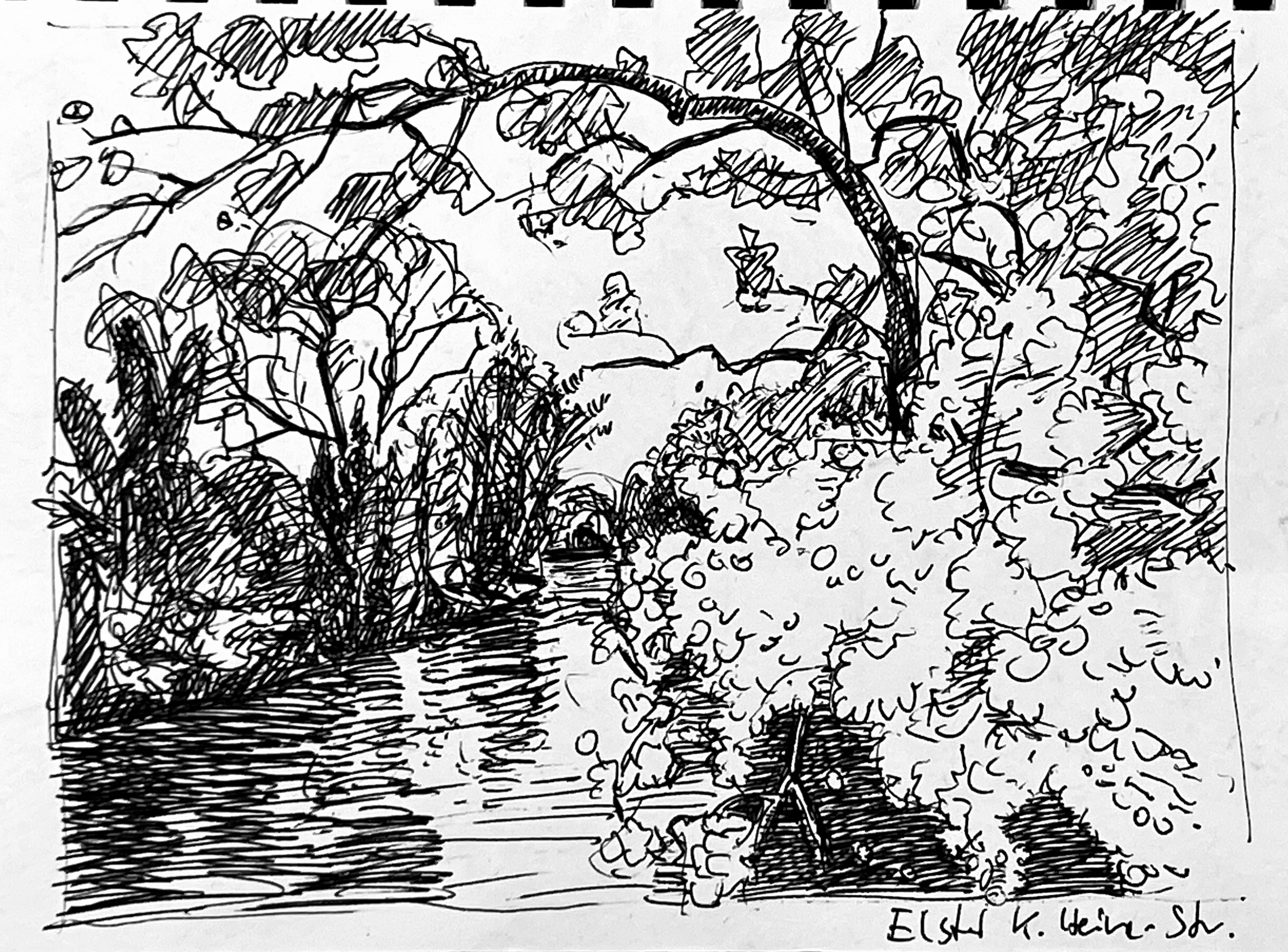 Elster an der Karl-Heine-Brücke