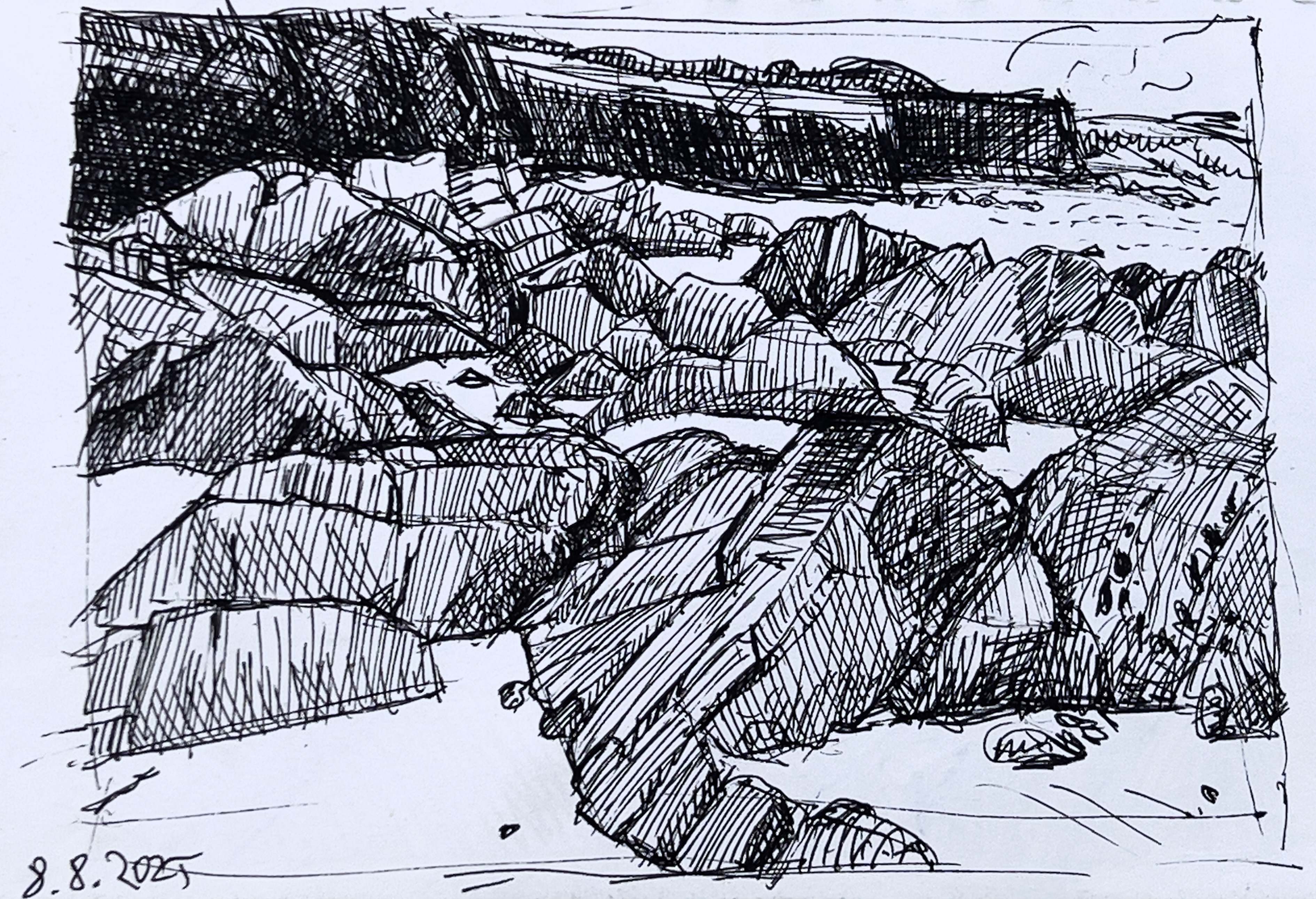 Normandie - Felsenstrand bei Siouville