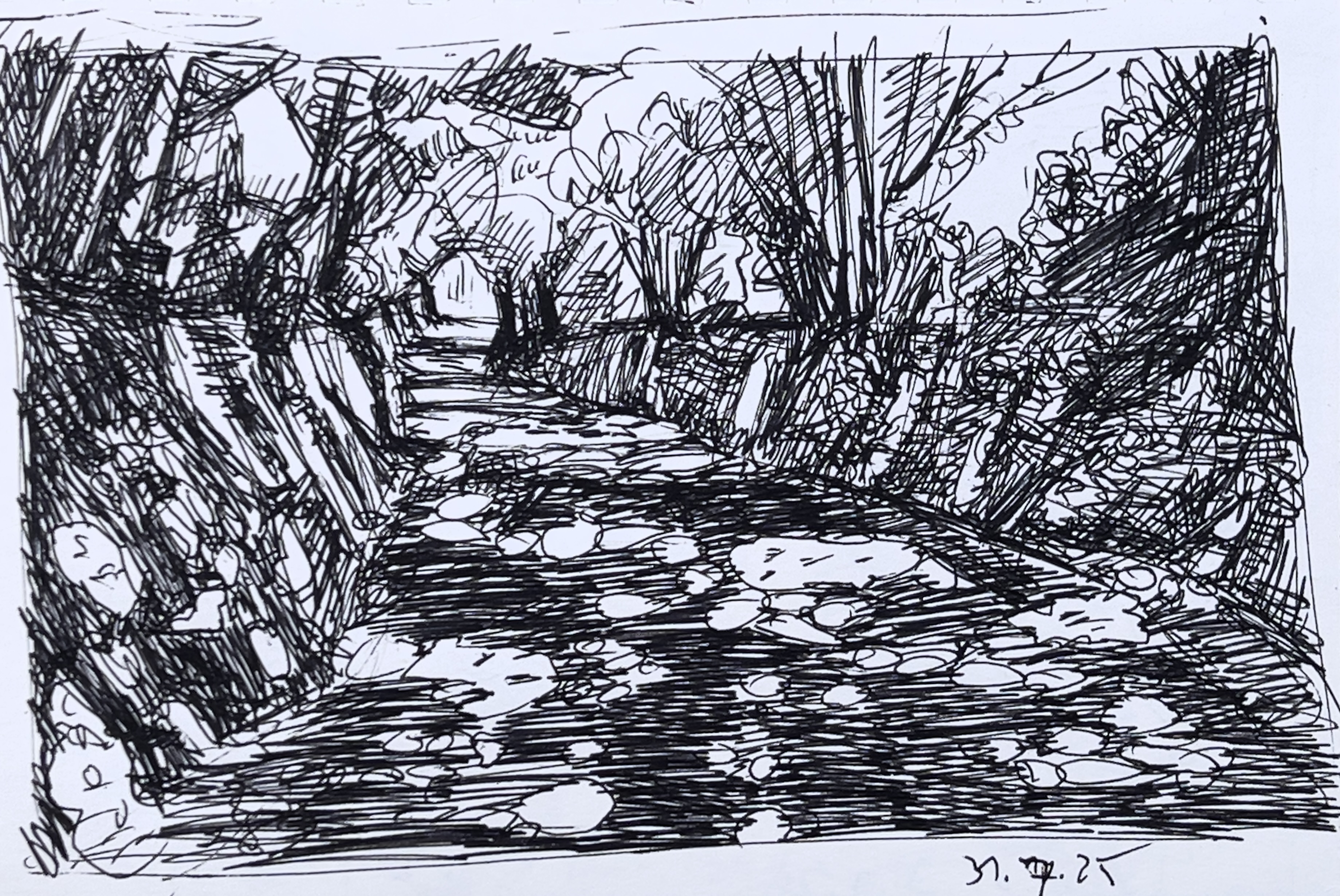 Normandie - Schattige Straße