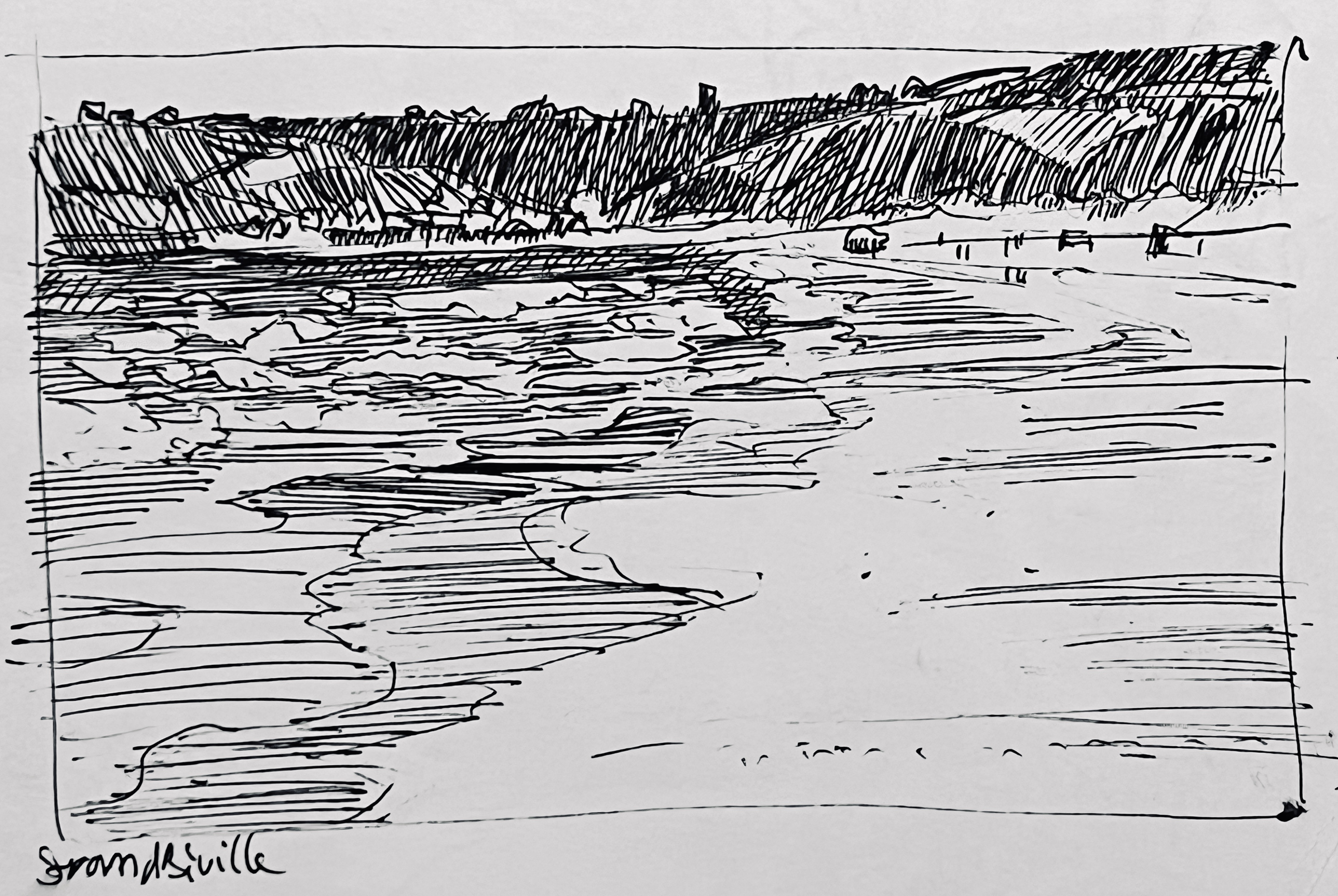 Reiseskizzen - Strand bei Biville