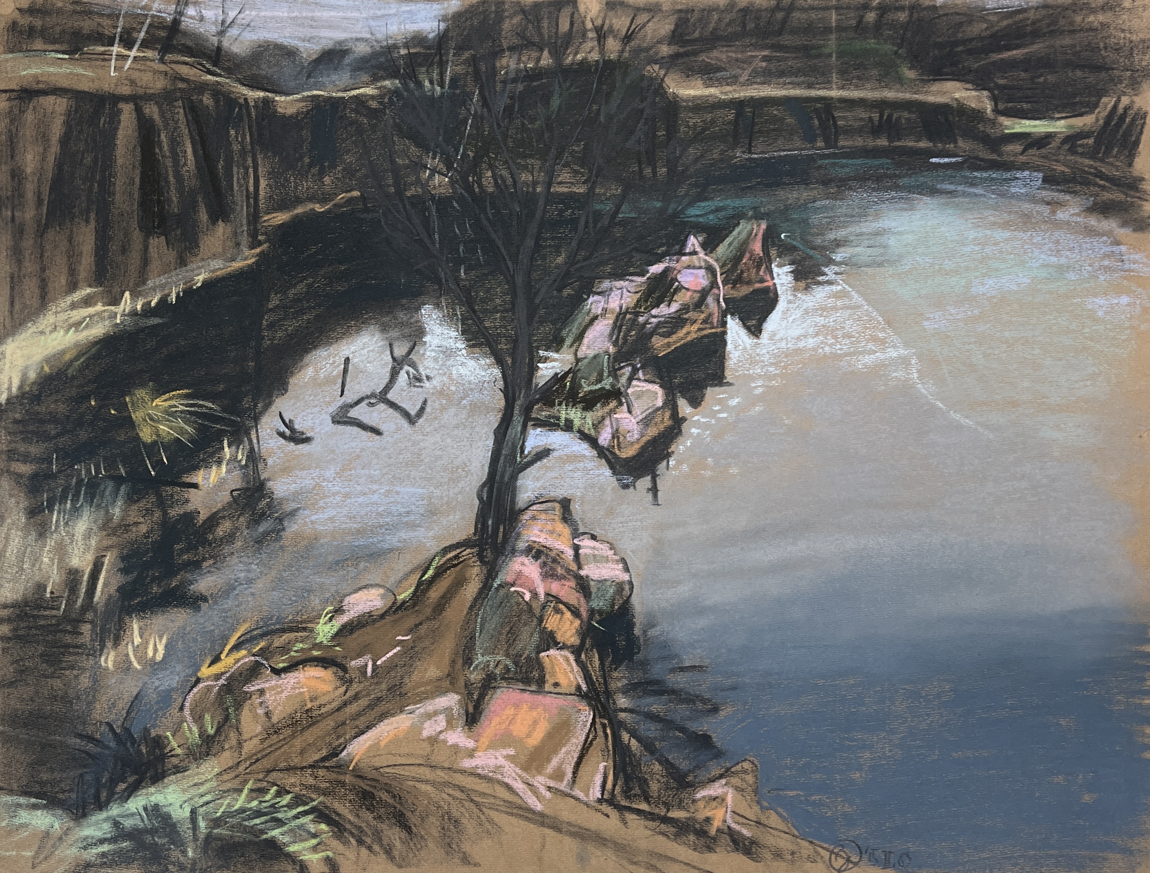 Steinbruch Klinga im Winter