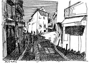 Lissabon - im Alfama-Viertel