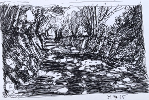 Normandie - Schattige Straße