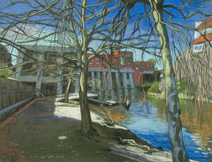 Stelzenhaus im Vorfrühling